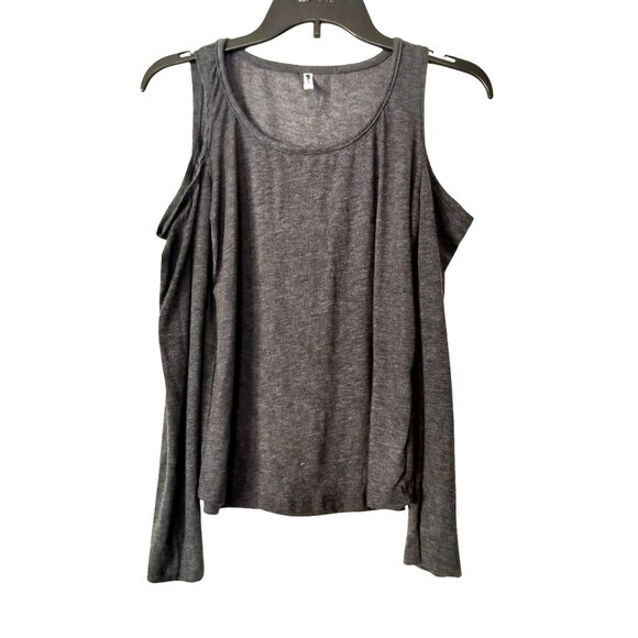 SPLASH Long Sleeve Jersey Off Shoulder Size Small Junior Grey - Picture 1 of 9